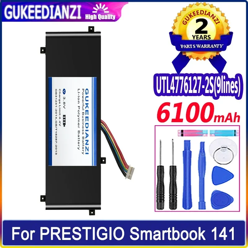 GUKEEDIANZI Replacement Battery UTL4776127-2S (9lines) 6100mAh For PRESTIGIO Smartbook 141 C2 Laptop 9 Lines Batteries