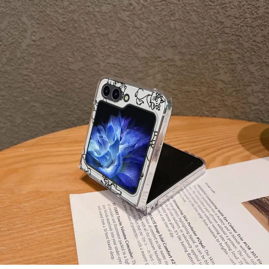 حافظة لهاتف سامسونج جالاكسي ZFlip4 Z Flip 7 6 5 4 3 ZFlip7 ZFlip6 ZFlip3 ZFlip5 Disney Mary Cat #4