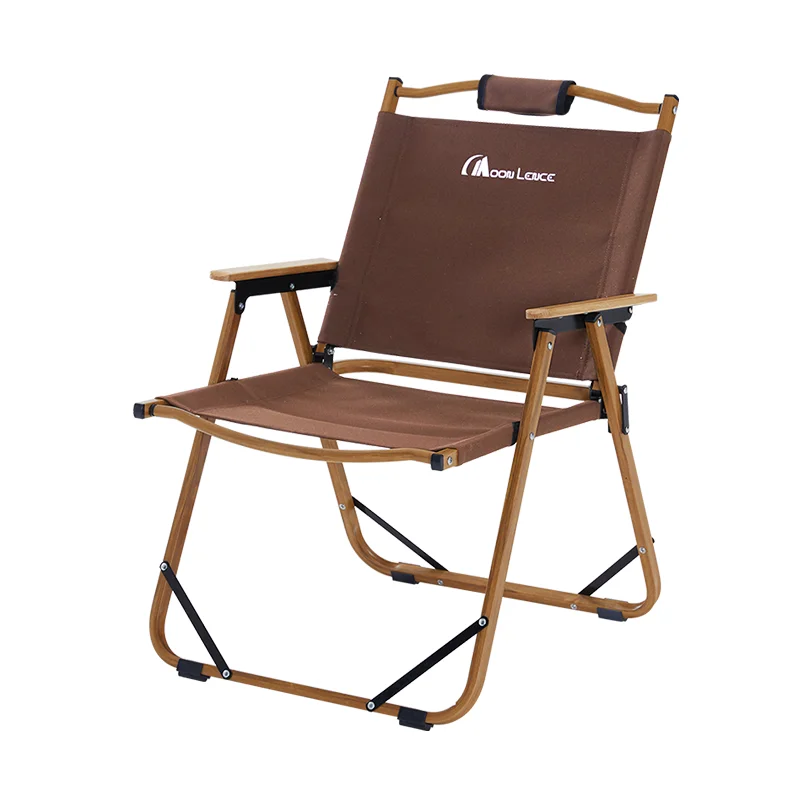 

Best Outdoor Furniture Beech Portable Beach Wooden Folding Camping Canvas Lounge Chairs Kermit Chair