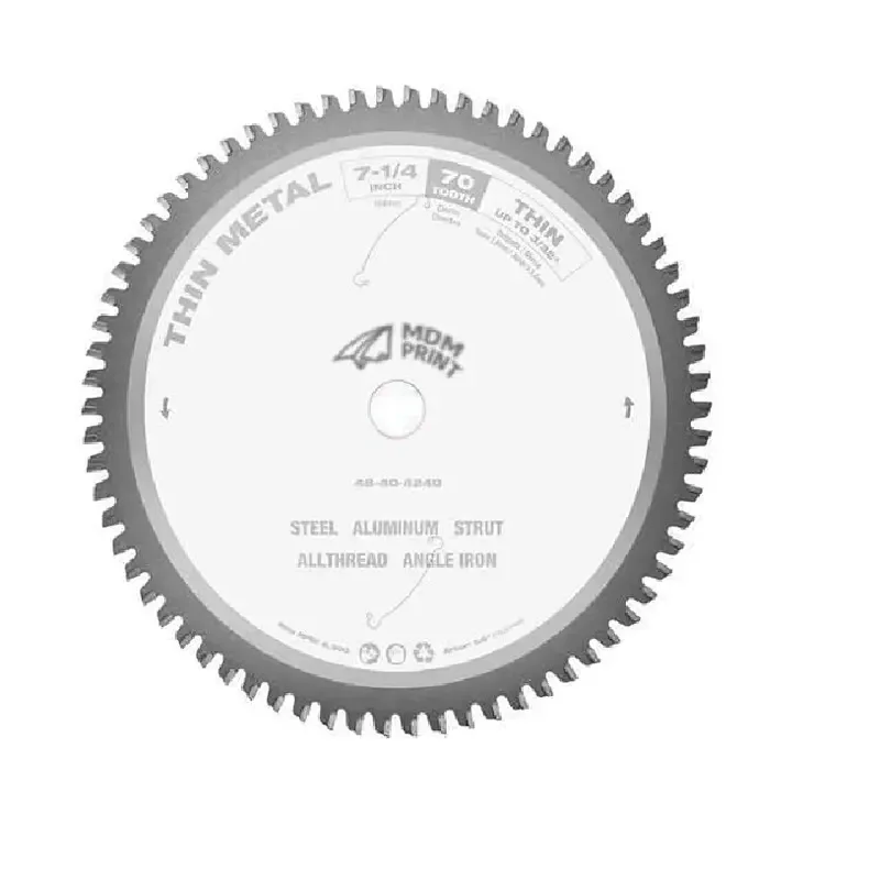 

7 1/4 in. 70 Tooth Thin Metal Cutting Circular Saw Blade (5/8 in. Arbor)