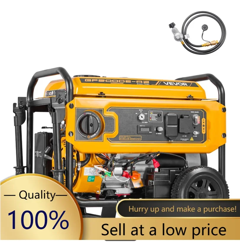 

4650W Peak Watt & LPG 4130W Peak Watt Dual Fuel Generator, Home Backup Generators with Electric Start