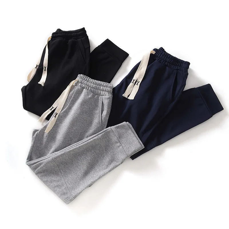 Men Spring Autumn Sizes Straight-Leg Pants Sport Straight-Leg Pants Loose Fit Students Slimming Sweatpants Tight-fitting Pants