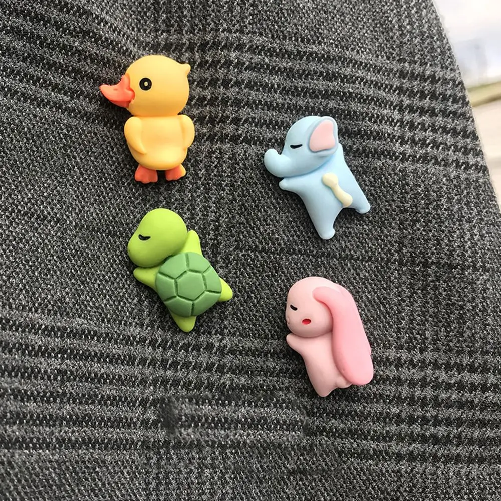 

Unique Daily Cute Girls Bunny Elephant Turtle Duck Women Brooch 3D Animal Brooch Korean Style Badge Clothes Accessories