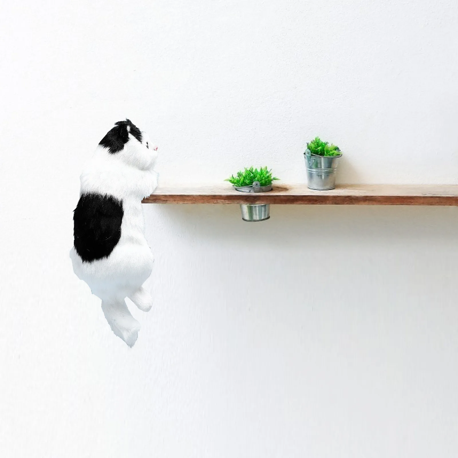 1Pcs Simulation Cat Hanging Decor Bookshelf Cabinet Ornament Home Furnishing Decorative Pendant Book Shelf Pendant