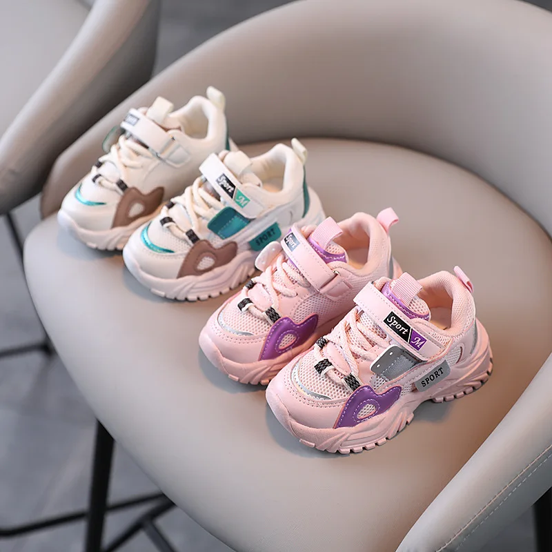 Kids Sport Shoes Fashion Mesh Breathable Boys Sneakers Spring Autumn Children Girls Outdoor Running Shoes