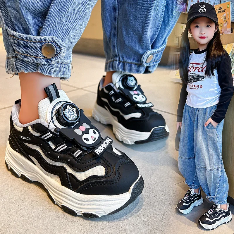 أحذية ديزني كورومي الرياضية للأطفال مريحة بإبزيم دوار وكتلة ألوان عصرية للأب أحذية كاجوال مطاطية قابلة للتنفس #4