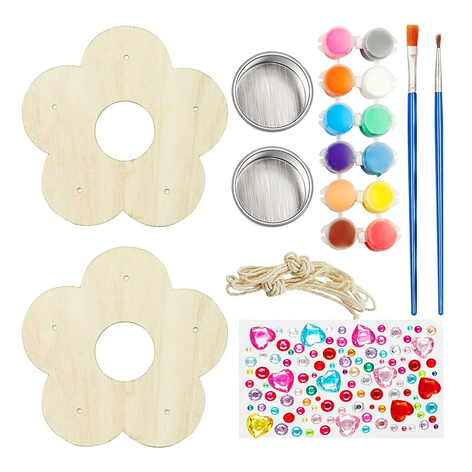 4 Pack Wooden DIY Painting Kits Bird Feeders Arts And Crafts Garden Outdoor Activities Children Girls Easter Christmas Gifts