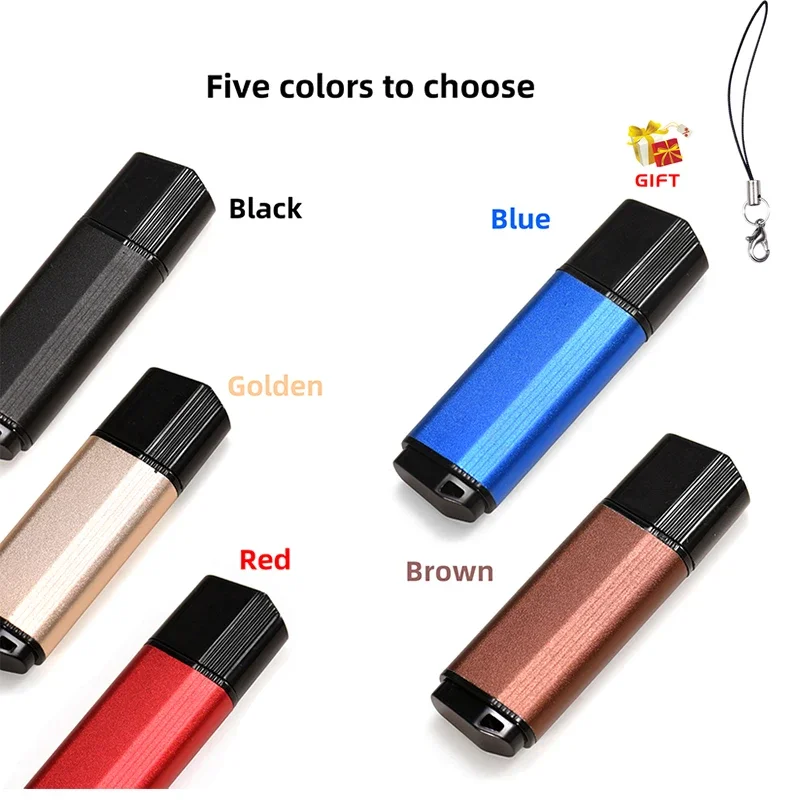 Business Gift USB Flash Drive 128GB Free Key Chain Memory Stick 64GB Colorful Pen Drive 32GB Matte Pendrive 16GB USB Stick 8GB
