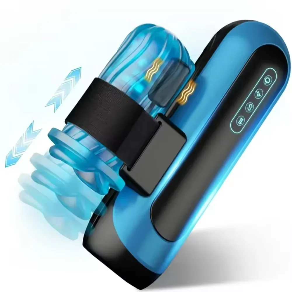 

Interchangeable Pocket Pussy Automatic Male Masturbator Blowjob with 6 Types of Piston and 5 Speed Changes Modes Adult Sex Toys