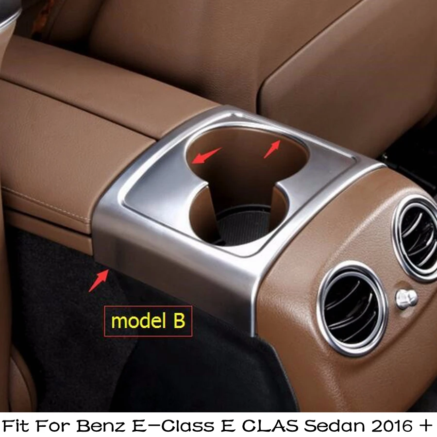 

Car Armrest Water Cup Holder Panel Decoration Cover Trim Interior Accessories For Mercedes Benz E-Class E CLAS Sedan 2016 - 2020