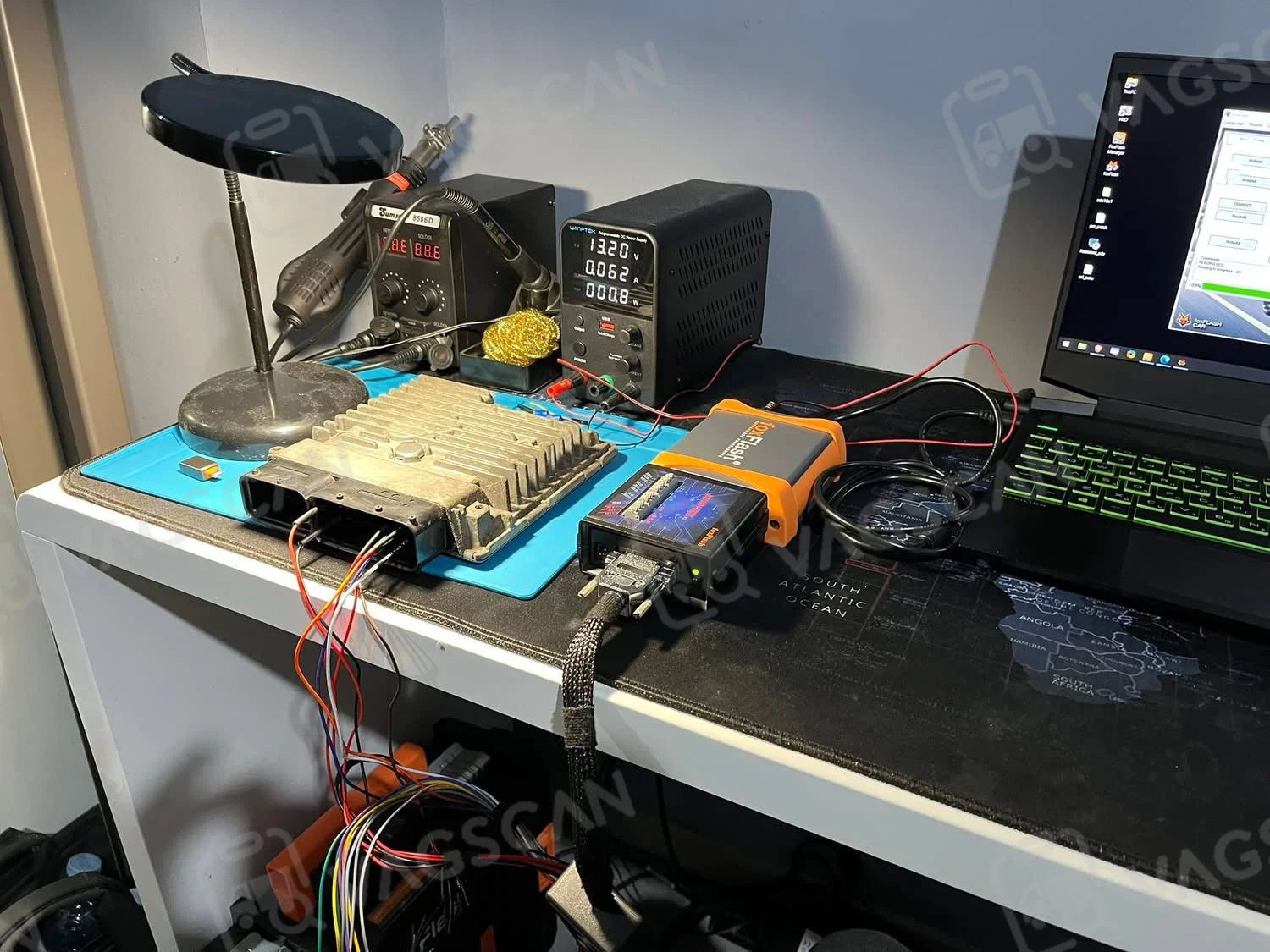 For FoxFlash Super Strong ECU TCU Clone Chip Tuning tool V1.4.2 software firmware version FW:D08 7with Supports VR Reading