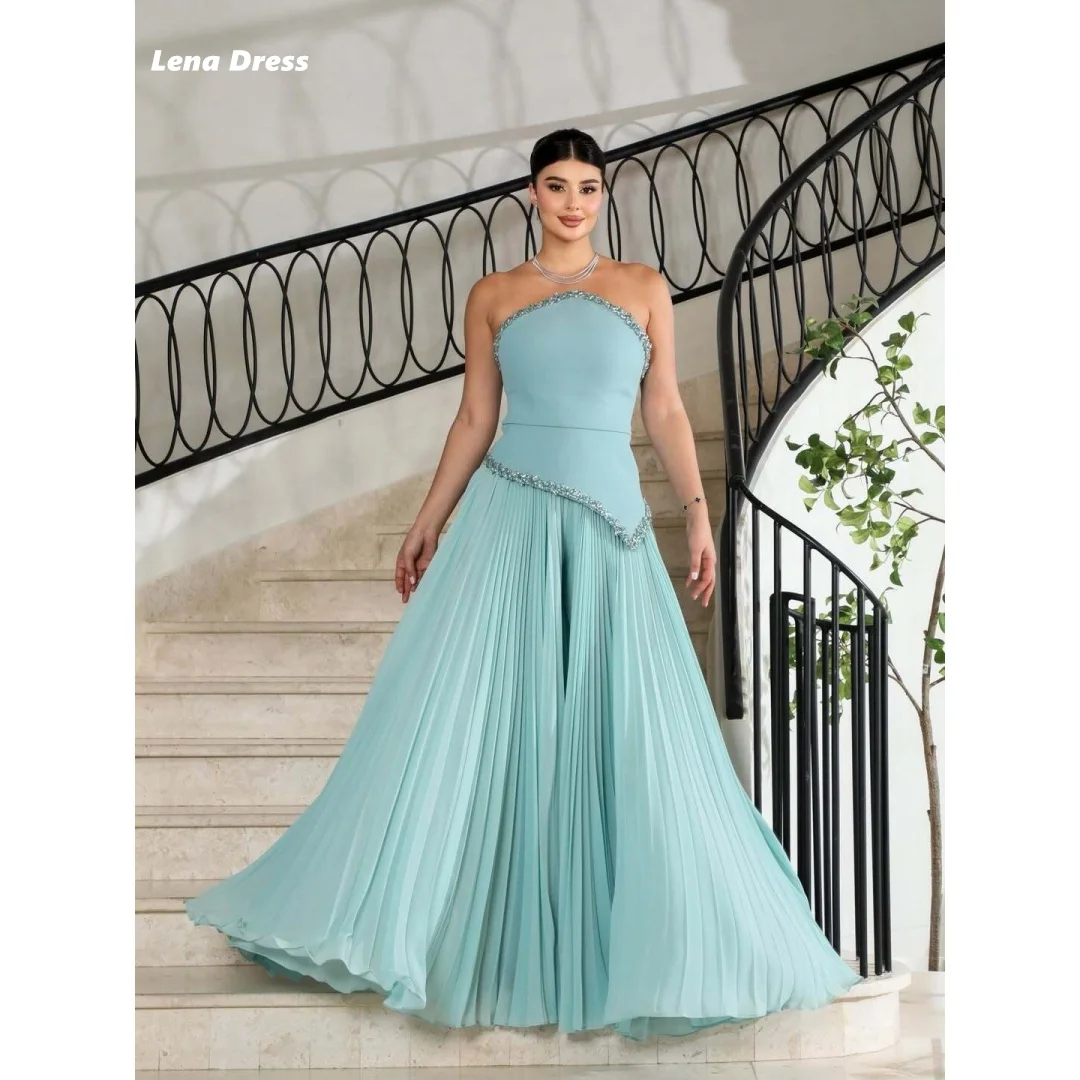 

Lena Women's Elegant Dresses for Special Occasions Line A Dresses 2025 Woman Luxury Prom Dress 2025 Chiffon Customized Shawl