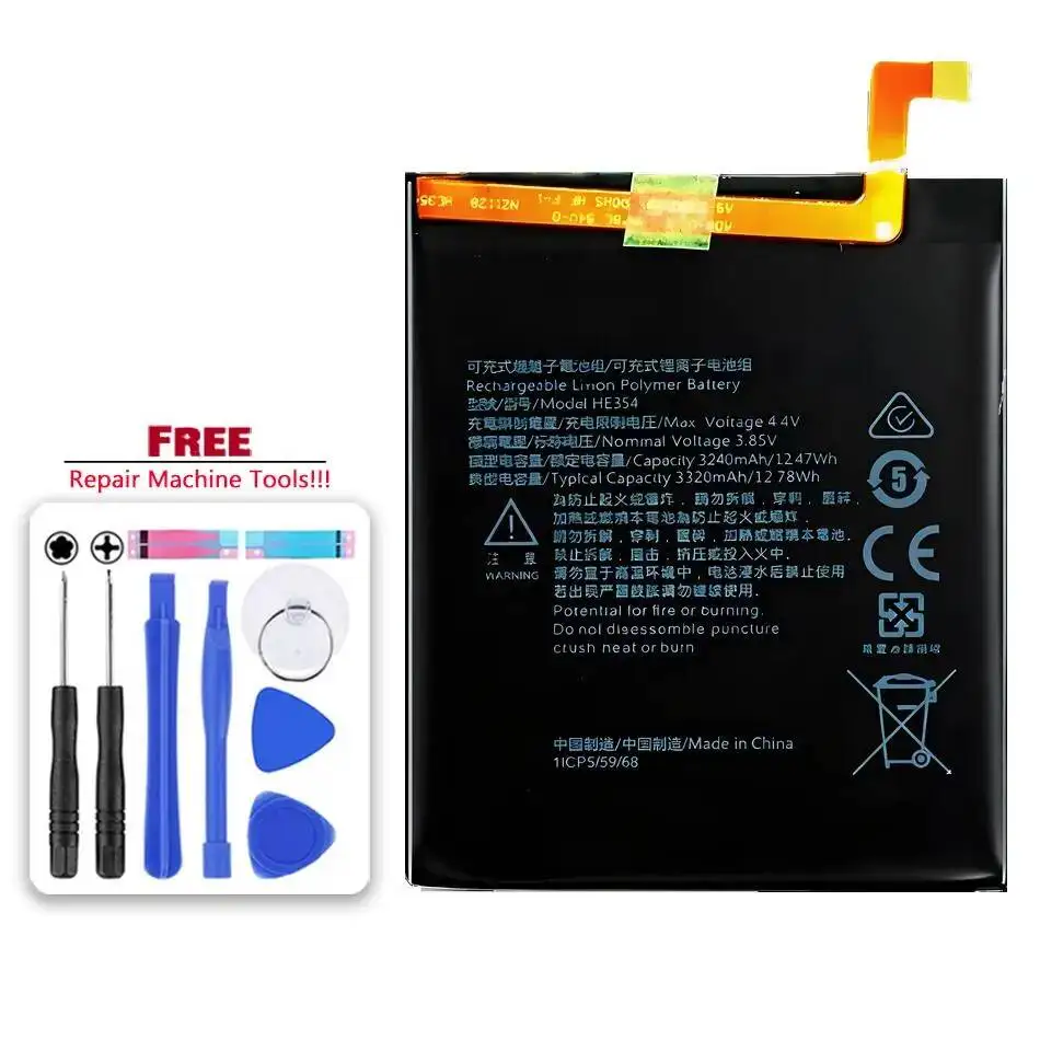 Стабильный аккумулятор HE354 для мобильного телефона Nokia 9 Pureview TA-1082 TA-1087 3320 мАч