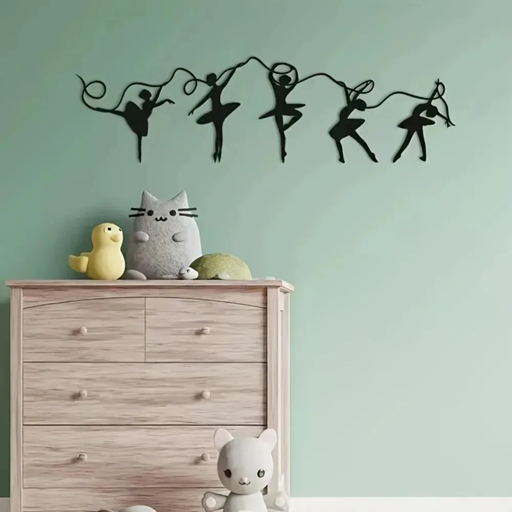 1 Stück Metall-Ballerina Wandkunst Abstrakte Tanz-Metallskulptur Wohndekor Geschenk