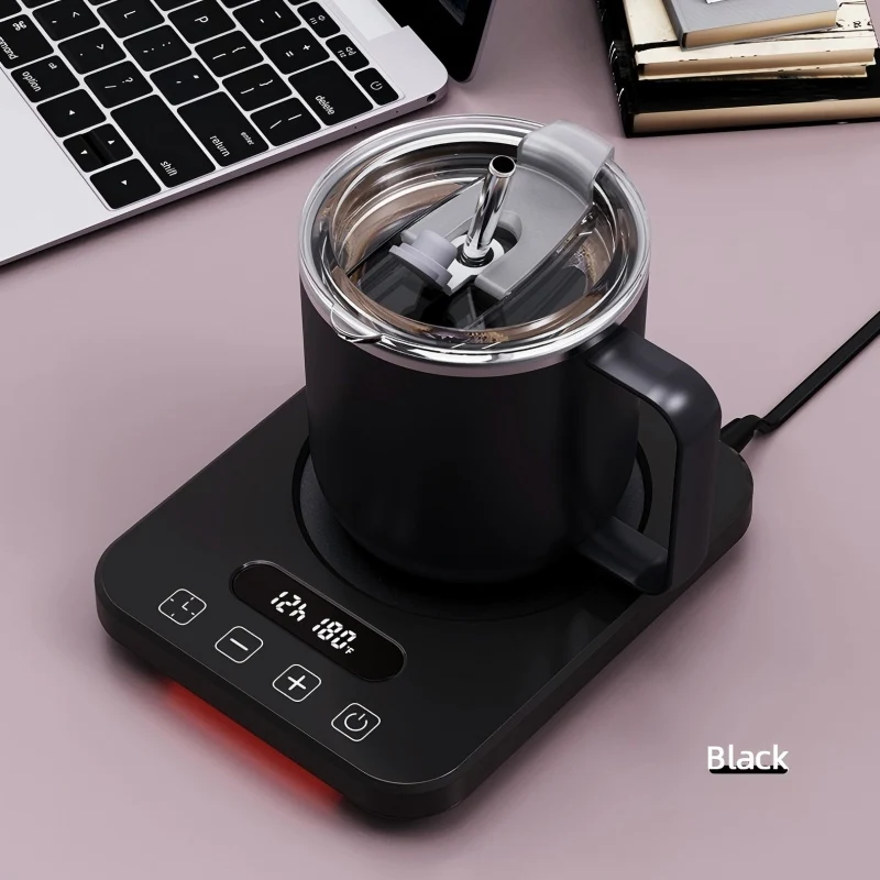 Chauffe-tasse 80 ° Chauffe-tasse à café à température réglable C, avec minuterie, Base chauffe-thé et lait à température constante pour usage domestique