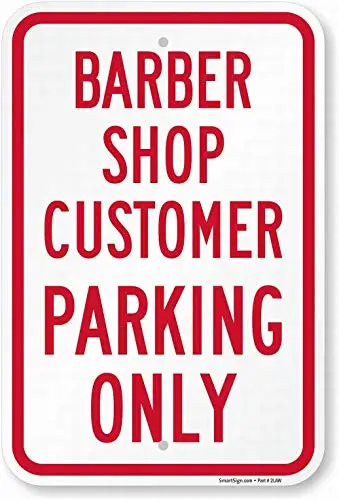 Fsdva Wanddekoration, Warnschild, Dekor, Blechschilder, Barber Shop, Kundenparken, nur Schild, Sicherheitsschild, Neuheitsschilder