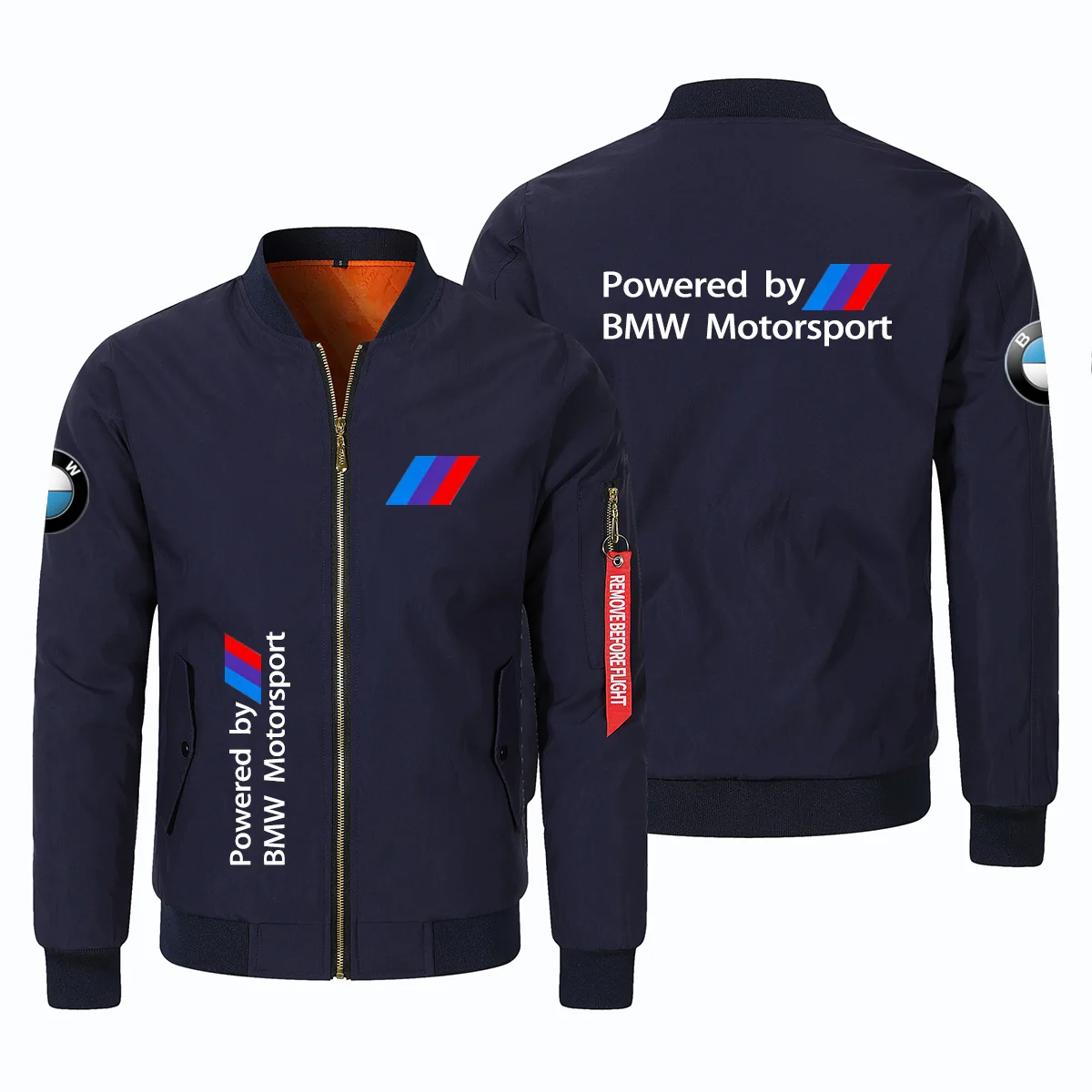 2025 New Outdoor Sports Motorcycle Zipper Jacket Motorcycle Racing Clothing Casual BMW Logo Velvet Jacket Men's Winter Jacket