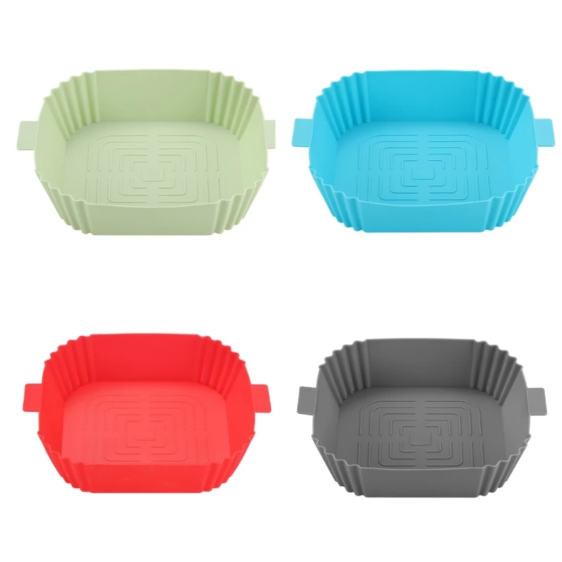 Reusable Air Fryer Baking Tray Pizza Fried Chicken Silicone Mould Liners