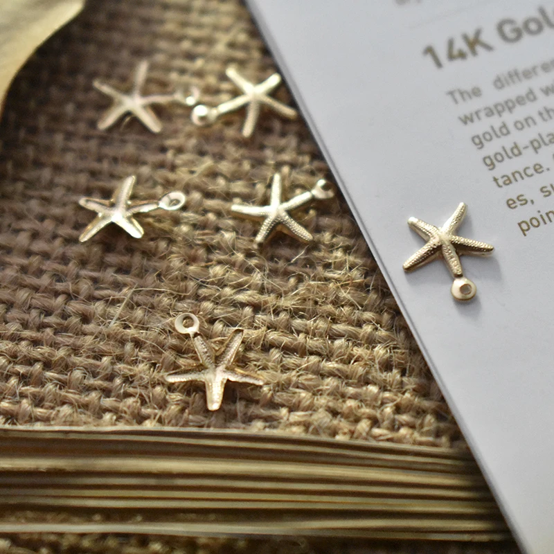 Seestern 14K Gold gefüllt Anhänger Seestern Charm Schmuck für DIY Armband Halskette Herstellung von Schmuckzubehör – Detail 21