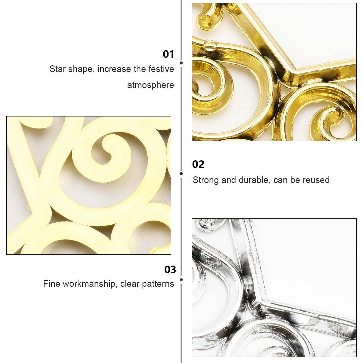 

50 Pcs Hollow Star Hollowed Pendant Decor Wall Hanging Christmas Pendant nament Home House Decoration Garden Party Supplies