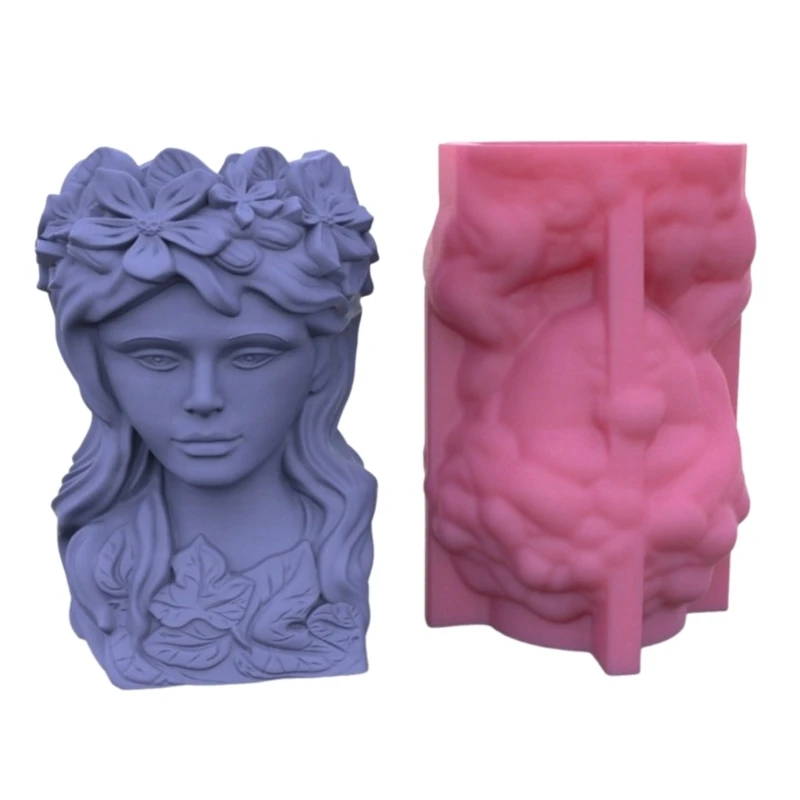 

Soft Silicone Mold Handmade Cement Molds Girl Flowerpot Moulds Durable Mold Perfect for Beginners and Craft Lovers