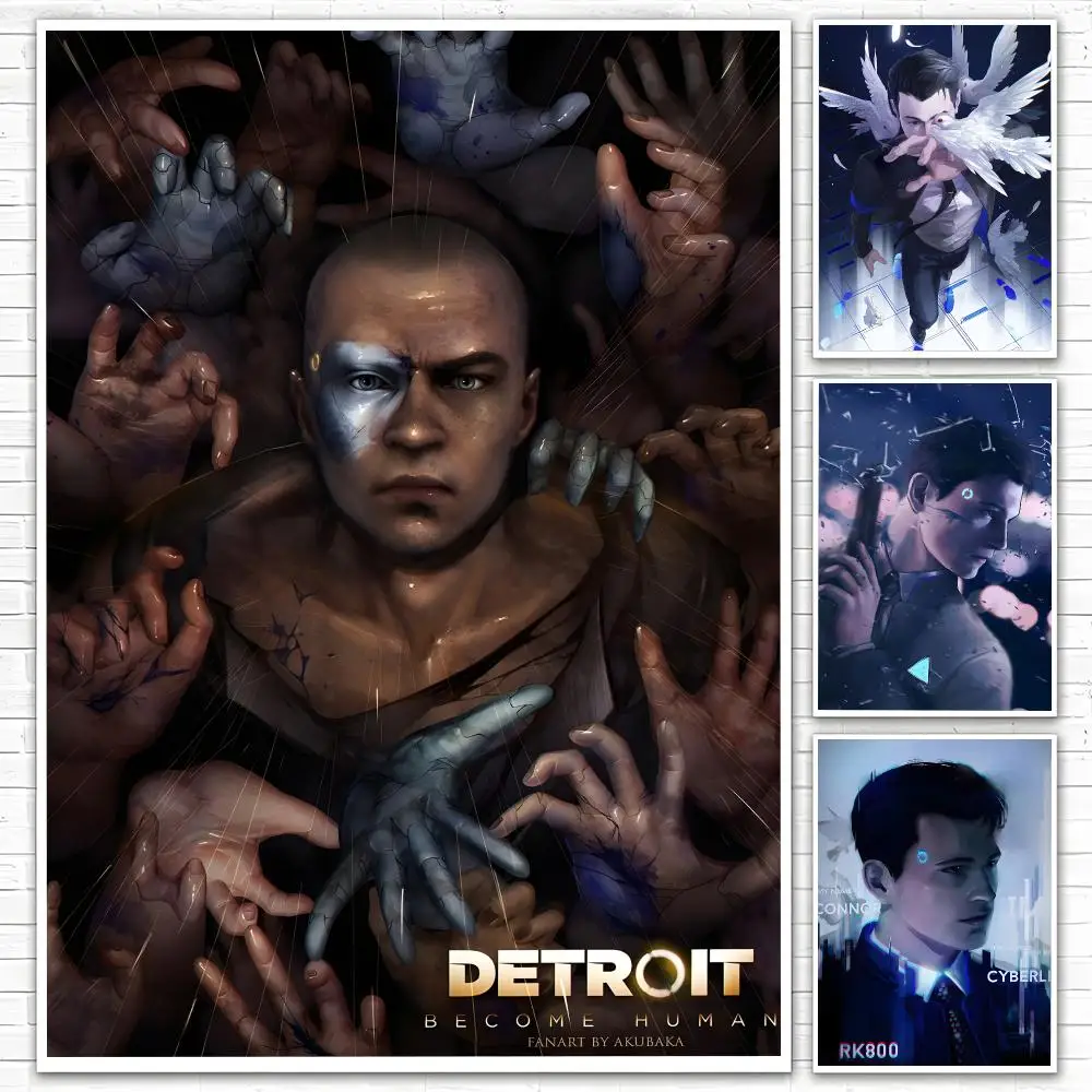 Game Detroit: Become Human Poster Poster All-match HD Waterproof Self-Adhesive Wall Art Sticker For Home Bedroom