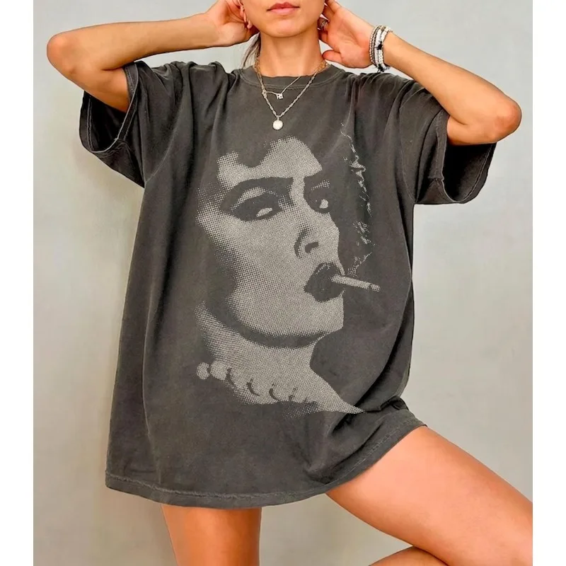 Rocky Horror Show T-shirt, Frank N. Furt Pattern Women's T-shirt Four Seasons New Style Unisex High Street T-shirt