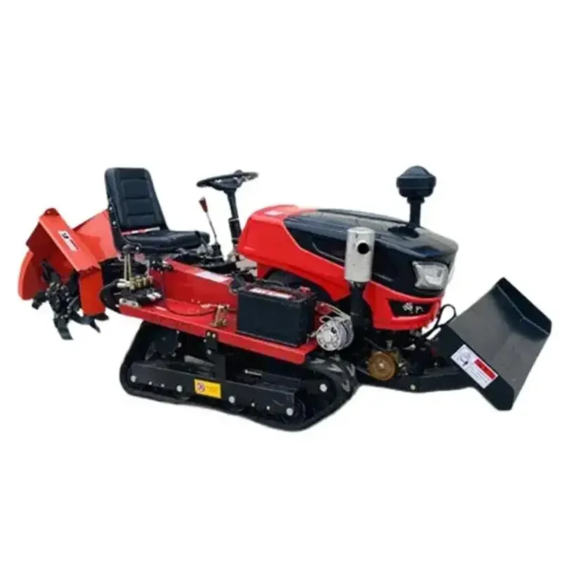 Farm Mini Diesel looptrekker helmstok Rotary Plough Machine ook genaamd Crawler type micro-helmstok