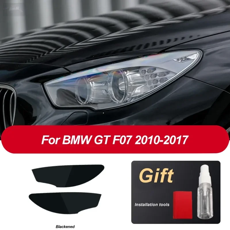 

For BMW 5 Series GT F07 F10 F11 G30 G31 Car Headlight Protective Film Front Headlamp Transparent Black TPU Precut Sticker Deacl