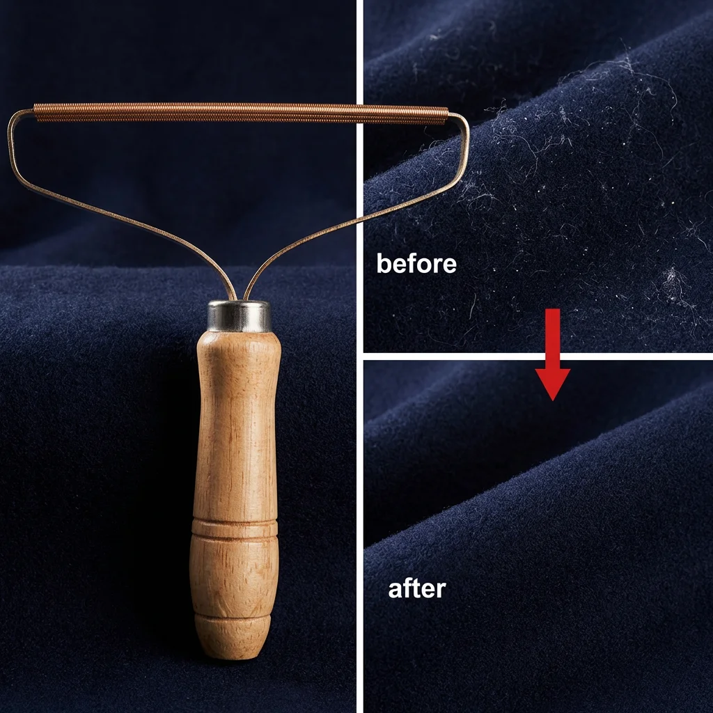 Copper Portable Lint Remover Reusable Pet Hair Fur Scraper Manual Lint Roller for Woolen Coat Carpet Sofa Clothes Fabric Shaver