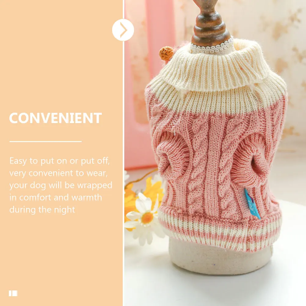 

Costume Pet Warm Sweater Small Dogs Winter Clothes Clothing Comfortable Pink Hoodie