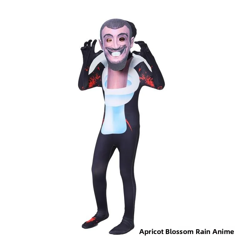 زي تنكري للأطفال لعيد الهالوين، بدلة ضيقة على شكل كاميرا مراقبة ضد رجل المرحاض 2 سكيبيدي #5