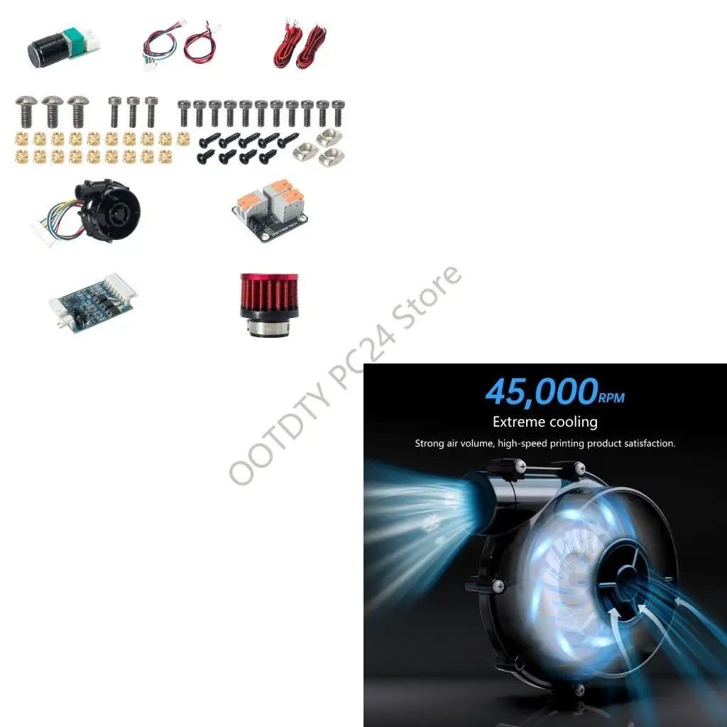 H7BA 24V WS7040 Fan Brushless Blowe for VzBoT and HevORT 3D Printers Efficient Cooling and for Air Systems