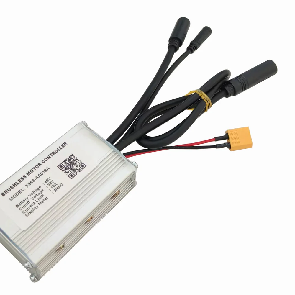 E-Bike Bürstenloser Motorcontroller X869-AA038A 48V 15A für 2HAO-Protokoll-Display Elektroroller MTB Geschwindigkeitsregler