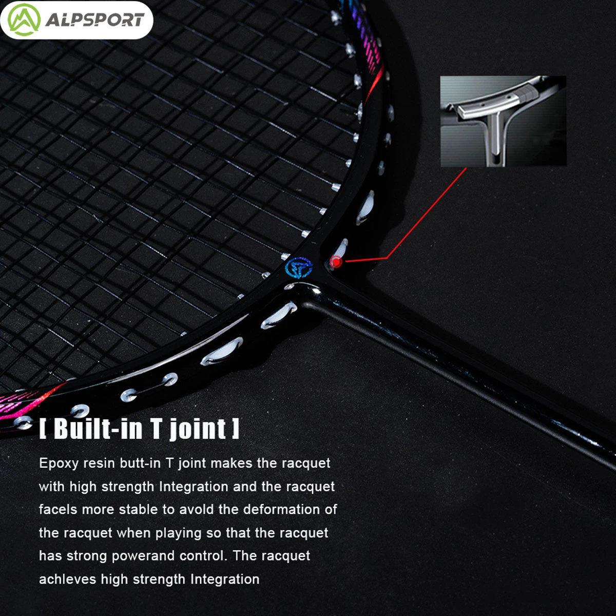 ALP BBQ 2.0 8U Badminton Racket 65g ultra-light Imported G5 T800 carbon fiber Rakets Professional Badminton Racket