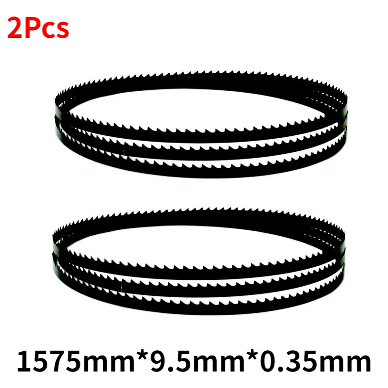 2ชิ้น (รับการปรับแต่ง) 1575มม. * 9.5มม. * 0.35มม. ใบเลื่อยสายพาน14/6/10TPI อุปกรณ์เครื่องมืองานไม้