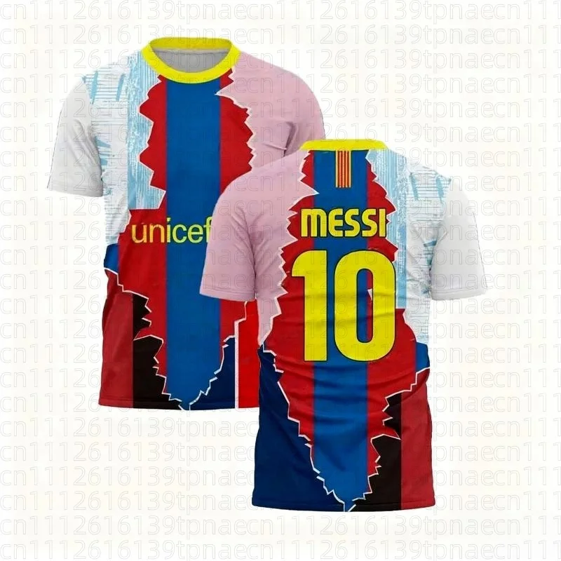 New 2026 Men Messi Special Jointly Signed Short Sleeve Football Shirt Youth Training Soccer Uniform Breathable Family Kids Tees