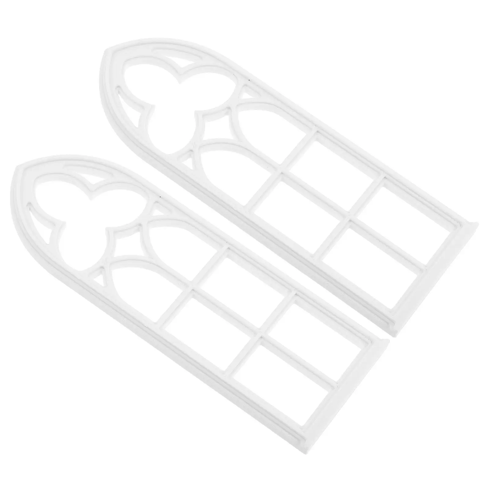 

2 шт. европейских винтажных миниатюрных оконных рамок для декора кукольного домика, элегантные ретро-окна для самостоятельной сборки, мини-сцены для ролевых игр