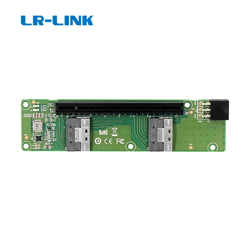 Dual-Port slimsas (SFF-8654 8I) ไปยัง PCIe x16 converter-LRFCF921