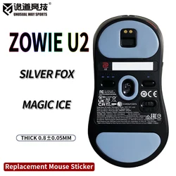 Niezwykły drogi Sportowe łyżwy myszy Stopy Zowie U2 DW Glides Curve Edge Magic Ice Silver Fox Wersja