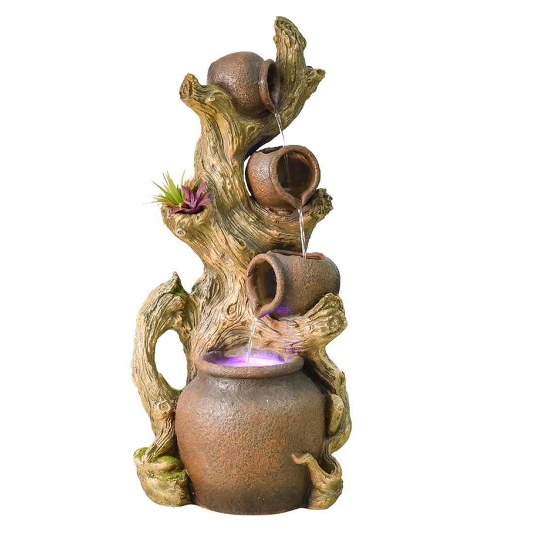 New Chinese style landscape flowing water ornaments living room office tea room porch feng shui lucky Zen home decoration