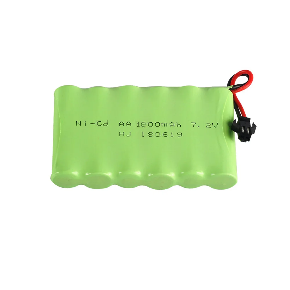 7.2V 1800mAh Ni-CD Battery 6x AA 7.2V battery Pack High Quality toys battery for RC car ship robot gun tank truck battery group