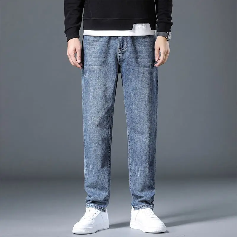 

Loose with Pockets Men's Jeans Trousers Baggy Retro Y2k Streetwear Trend 2025 Aesthetic Fashion Luxury Classic Male Cowboy Pants
