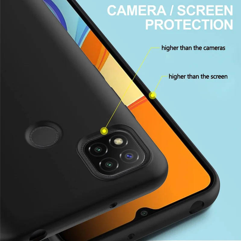 Black TPU Case for Redmi-10A 9C Soft Anti-Shock Phone Cases Redmi 9C NFC Xiaomi Redmi 10A Cover Redmi 10 A Case Redmi 10A