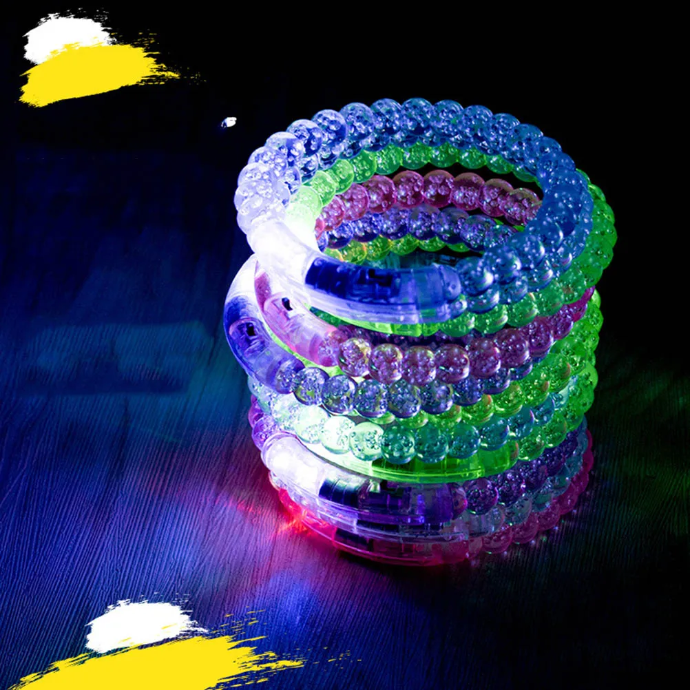 

12pcs Luminous Wristb s Wristb Flashing Acrylic Flashing Bracelet Bracelets LED Acrylic Party Night Club Toys Gifts