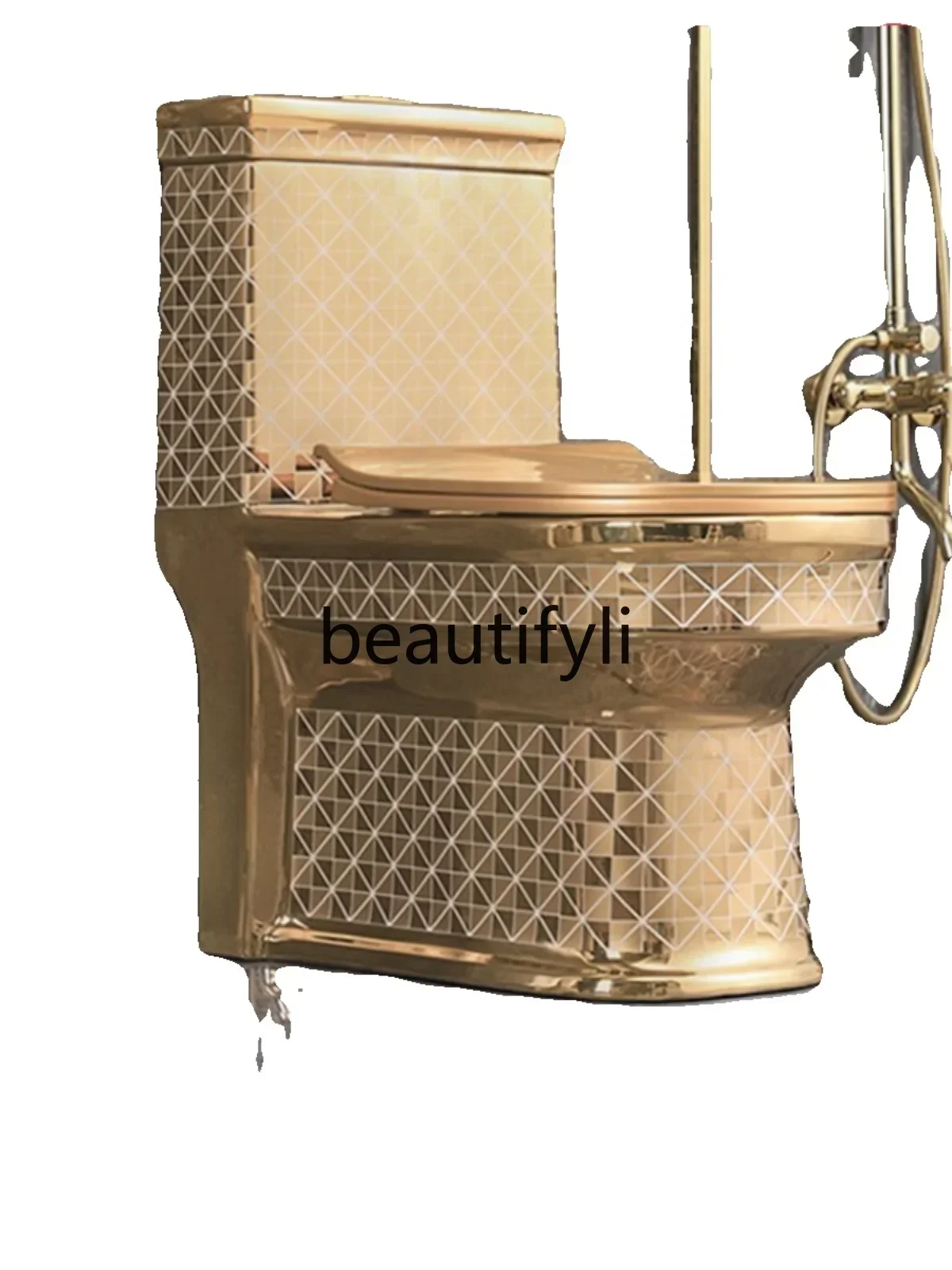 

European-style golden toilet super swirl siphon toilet high-end personalized creative toilet