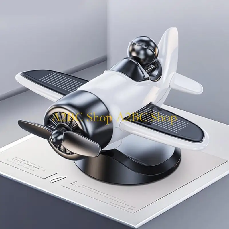 A2BC Plastic Dynamic Planes Vehicle Accessory Powered By Solar Panel Car Interior Planes Ornament for Travel