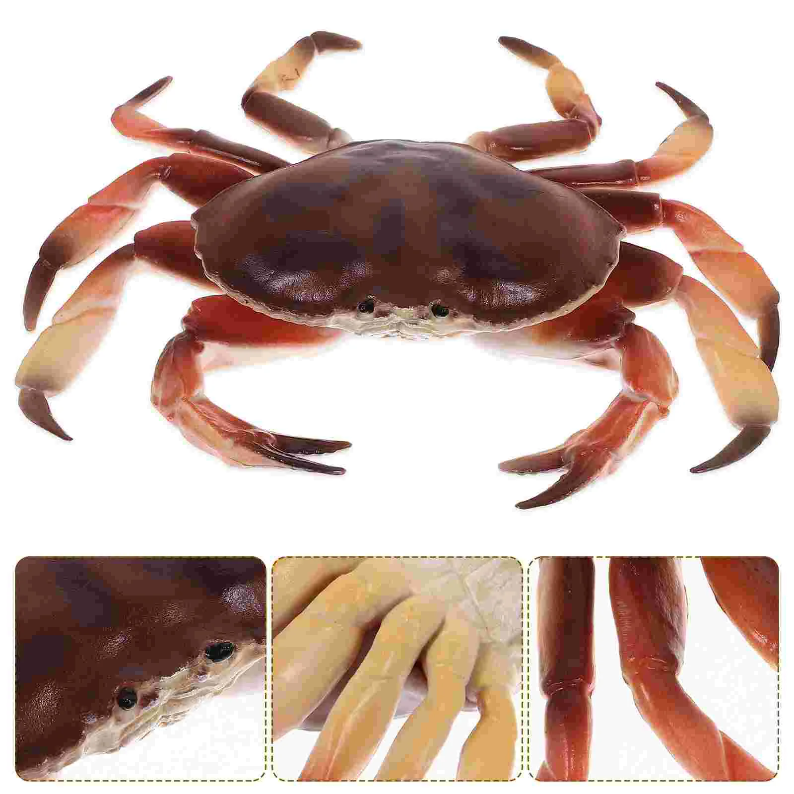 

Childrens Toys Simulation Crab Model Sculpture Animal Figures Figurine Artificial Plastic Simulated