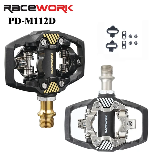 Pedal de bloqueo automático RACEWORK M8020 para sistema SPD, pedales de bicicleta de montaña con tacos para Shimano
