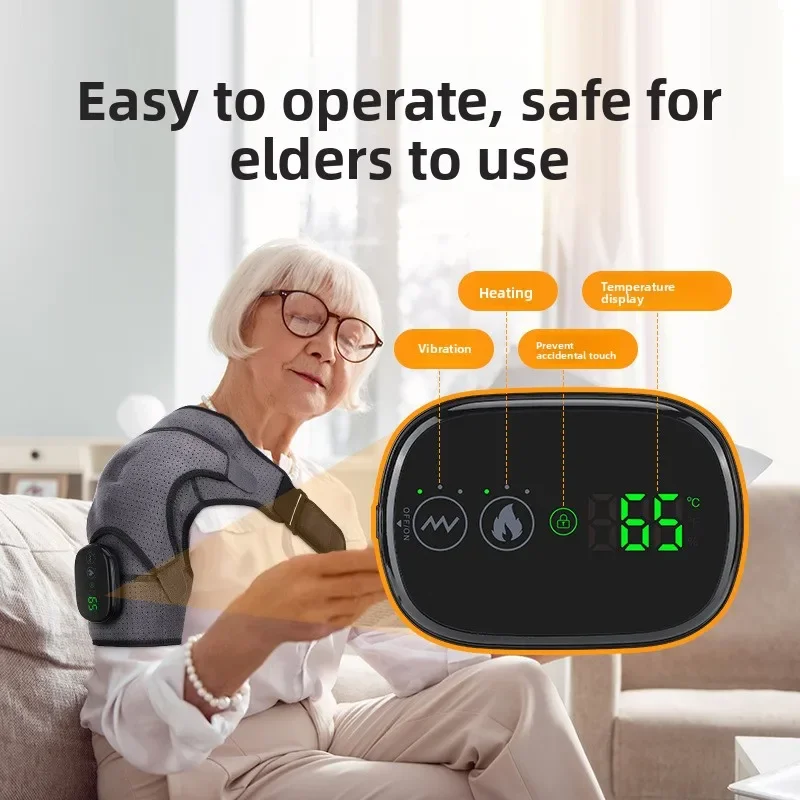 เข็มขัดนวดไหล่ไฟฟ้าแบบใหม่ พร้อมระบบทำความร้อน ปรับระดับความร้อนได้ สำหรับผ่อนคลายกล้ามเนื้อแขนและหลัง